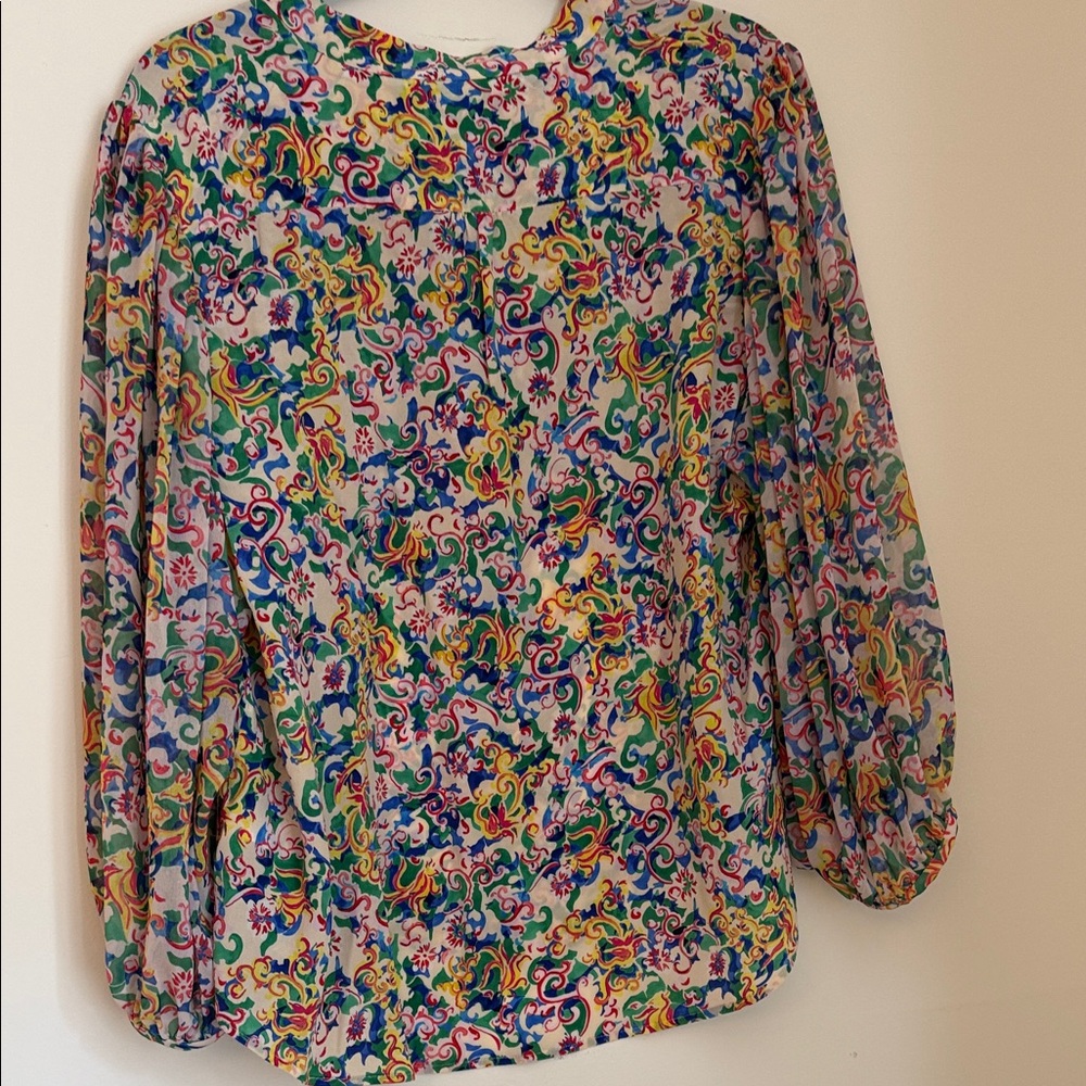 SALONI Multicolor Silk Blouse - Picture 6 of 7